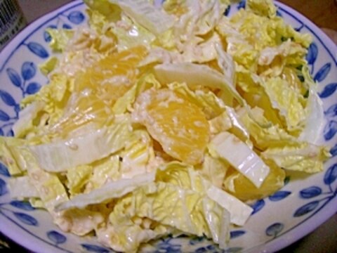 はっさくと白菜の胡麻マヨポン和え